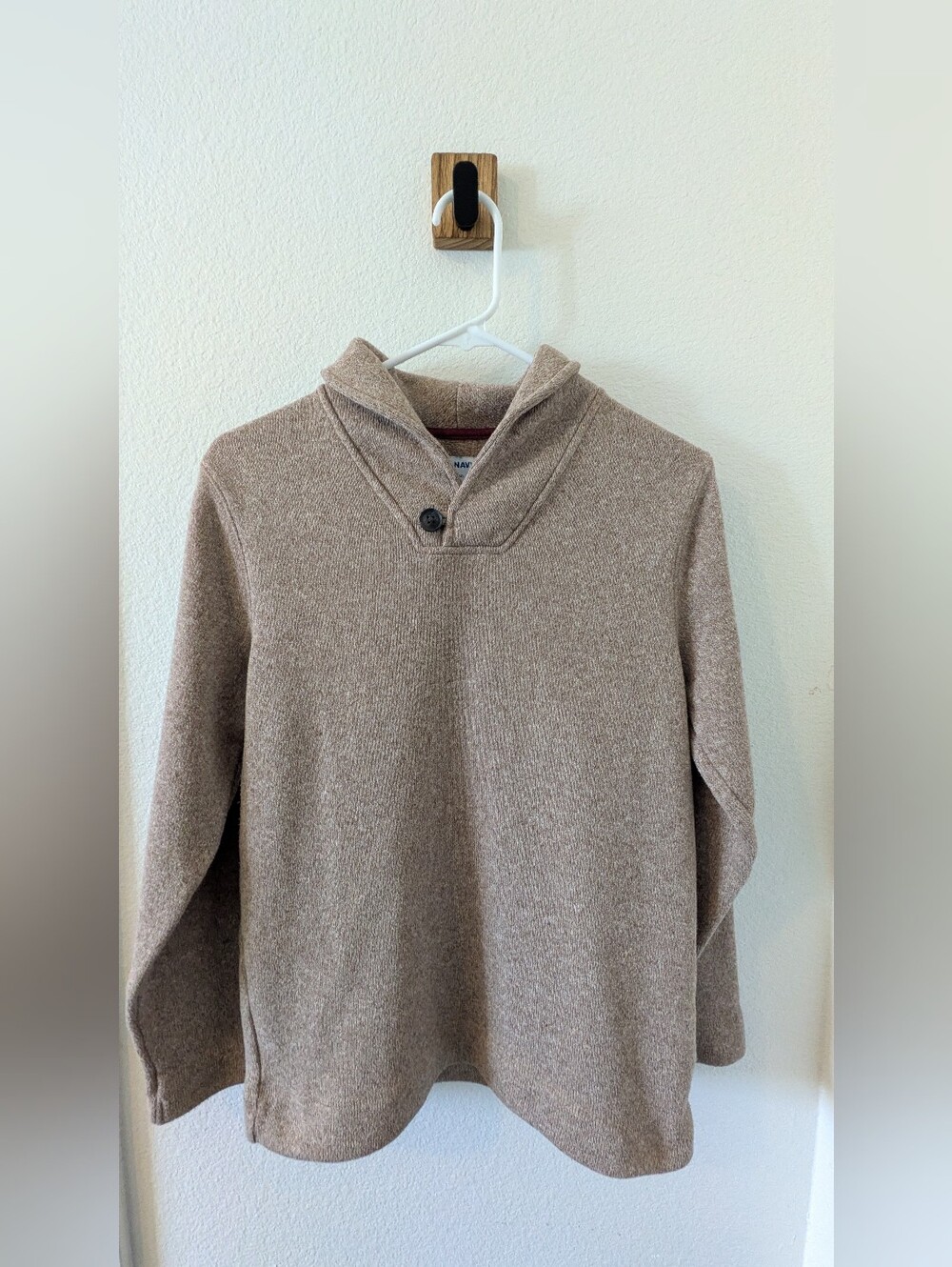 Boys Fall Sweater XL 14-16 Shawl Collar Oatmeal Old Navy
